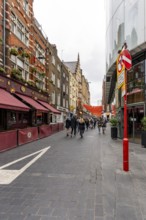 London, United Kingdom - 15 May 2025: A wide street view of central London Chinatown