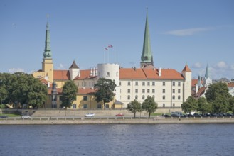 Castle, river Düna, Riga, Latvia