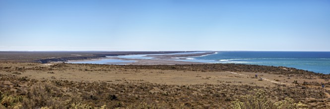 Pristine coastal plain extending into the expanse of the blue sea, the countryside of Peninsula