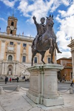 Bronze replica of historic equestrian statue of Marcus Aurelius Marcus Aurelius, showing Roman