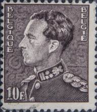 Leopold III of Belgium (1901-1983) was King of the Belgians between 1934 and 1951. Portrait on