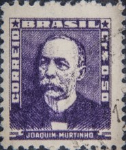 Joaquim Murtinho (1848-1911) was a Brazilian politician. Portrait on a Brazilian postage stamp
