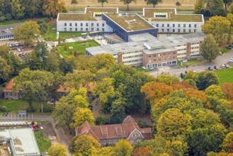 Aerial view, LVR-Klinik Bedburg-Hau, LVR-Klinik Bedburg-Hau Department of Adult Psychiatry, Autumn