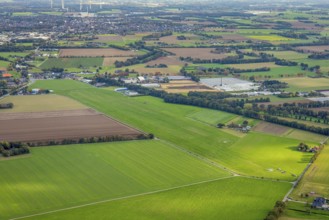 Aerial view, Goch-Asperden Airport, Aeroclub Am Segelflugpatz, Asperden, Goch, Lower Rhine, North