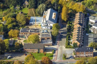 Aerial view, row house housing development Alte Delogstraße, CJD Institute for Continuing Education
