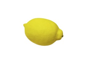 Ripe sour tropical lemon on a white background