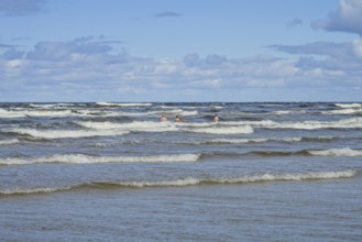 Baltic Sea bathing, beach, waves, Jurmala, Latvia
