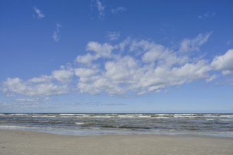 Clouds, Baltic Sea, beach, waves, Jurmala, Latvia