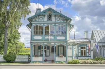 Museum, Poet Aspazija House, historic wooden house, Jurmala, Latvia