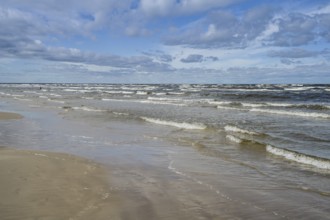 Baltic Sea, beach, waves, Jurmala, Latvia