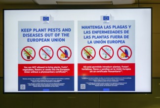 European Union sign about plant disease control from imported plants, fruits, vegetable products,