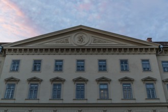 Neoclassicism, house facade with coat of arms of Styria, Graz, Styria, Austria