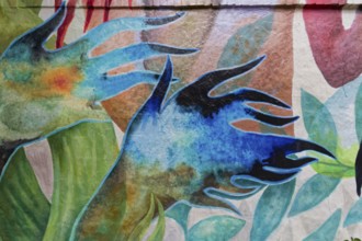 Urban area, wall painting, Montreal, Province of Quebec, Canada