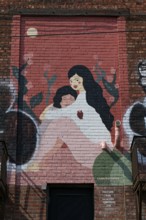 Urban area, wall painting, Montreal, Province of Quebec, Canada