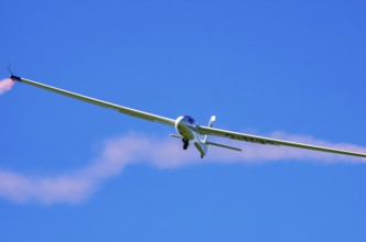 An SZD-59-1 ACRO glider, registration D-1138, during a demonstration as part of an air show at the