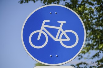 Sign bike path, Helsinki, Finland
