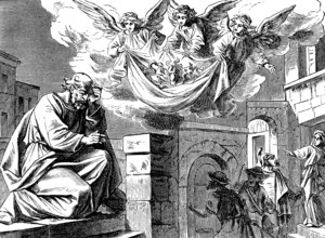 Peter face of the clean and unclean animals, stand on Peter, slaughter and eat, Acts of St. Luke,