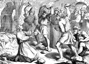 Stoning of St. Stephen, Lord Jesus receive my spirit, Acts of St. Luke, chapter 7, anger, death,
