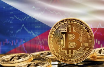 Investors in cryptocurrency and Blockchain Technology in Czech Republic, Concept. Bitcoin with