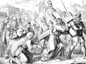 Jesus carrying his cross, Gospel of John, chapter 19, John the Baptist, Pilate, people, anger,