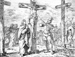 The war servant punctures the side of Jesus, Gospel of John, chapter 1, John the Baptist,