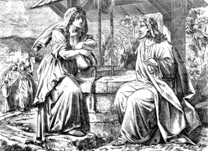 She Samaritan at Jacob's Well in Sichar, Gospel of St. John, Chapter 4, John the Baptist, Jacob,