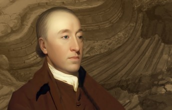 Portrait of James Hutton, 1726 – 1797, Scottish geologist, agriculturalist, chemical manufacturer,
