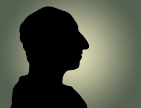 Silhouette of James Hutton, 1726 – 1797, Scottish geologist, agriculturalist, chemical