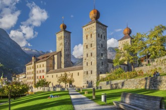 Stockalper Palace in the Old Town, Brig, Rhone Valley, Valais, Switzerland