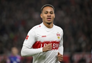 Nikolas Nartey VfB Stuttgart (28) portrait MHPArena, MHP Arena Stuttgart, Baden-Württemberg,