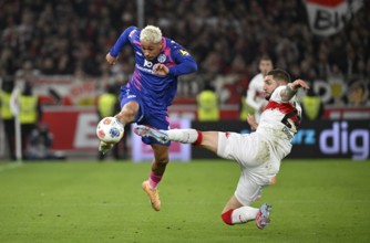 Duel, action Armindo Sieb 1. FSV Mainz 05 (11) against Jeff Chabot VfB Stuttgart (24) MHPArena, MHP