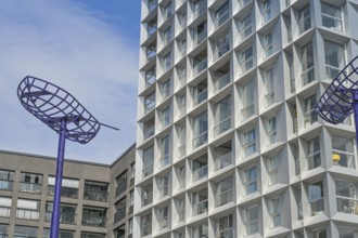 New buildings, residential buildings, development area, Atlantinkatu, Jätkäsaari peninsula,
