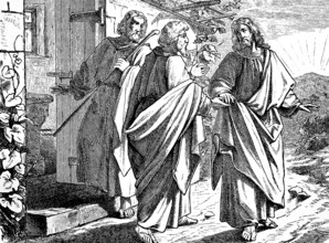 Stay with us for it will be evening, Gospel of Luke, chapter 24, house, entrance, stop in, open