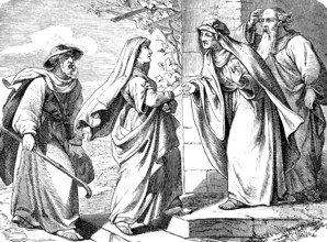 Mary visits Elizabeth, Gospel of Luke, chapter 1, pregnancy Elizabeth, son Zacharias, son John,