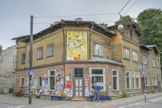 Residential house, old wooden house, Kalamaja district, Tallinn, Estonia