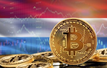 Investors in cryptocurrency and Blockchain Technology in Luxembourg, Concept. Bitcoin with