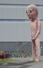 Sculpture by Tommi Toiya, Bad Bad Boy, Hietasaarenkuja, Helsinki, Finland