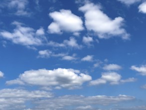 White clouds Altocumulus cumulus clouds under blue sky, international