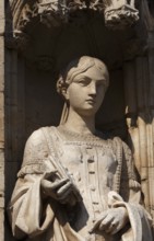 Sculpture at City Hall on Grand Place, Brussels, Belgium