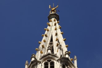Town Hall Tower on Grand Place, Brussels, Belgium