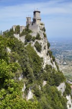 Torre Guaita or Rocca Guaita, old watchtower, Monte Titano, San Marino city, San Marino