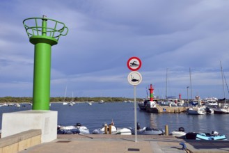Harbor entrance of Colonia Sant Jordi, Majorca, balearics, spain