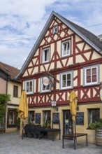 Weinhaus, Alter Fritz, half-timbered house, Deutsche Korbstadt, Lichtenfels, Upper Franconia,