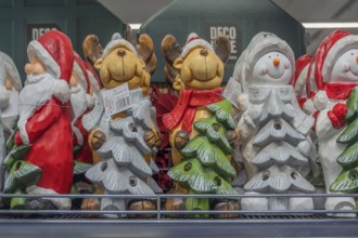 Wholesale market, selling Christmas figurines as early as October, Allgäu, Swabia, Bavaria, Germany