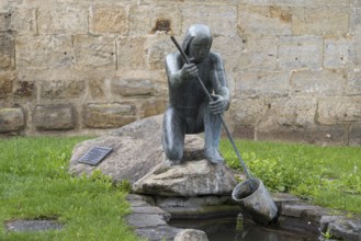 The Dümpelschöpfer, sculpture, Deutsche Korbstadt, Lichtenfels, Upper Franconia, Franconia,
