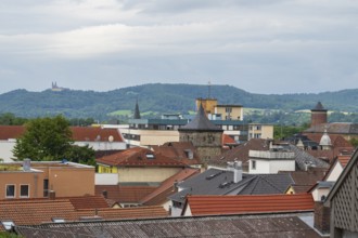 View of the town of Lichtenfels from above, Manz Abbey, Deutsche Korbstadt, Lichtenfels, Upper
