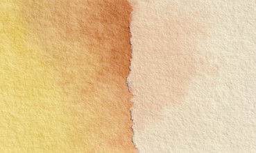 A painting of a wall with a yellow and orange stripe. The wall is covered in a yellow and orange