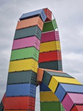 Le Havre, Normandy, France, 29 May, 2025: Striking street art installation Catena Containers