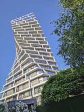 Tour Alta in Le Havre, France, a striking residential skyscraper with modern architecture in unique