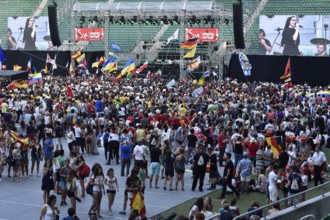 WROCLAW, POLAND - JULY 23, 2016: Pilgrims of the World Youth Day during concert Cristina Scuccia.
